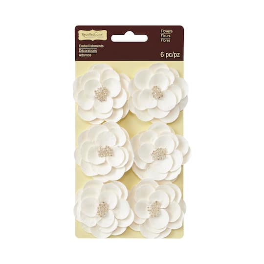 White Mulberry Flower Embellishments by Recollections&#x2122; Signature&#x2122;